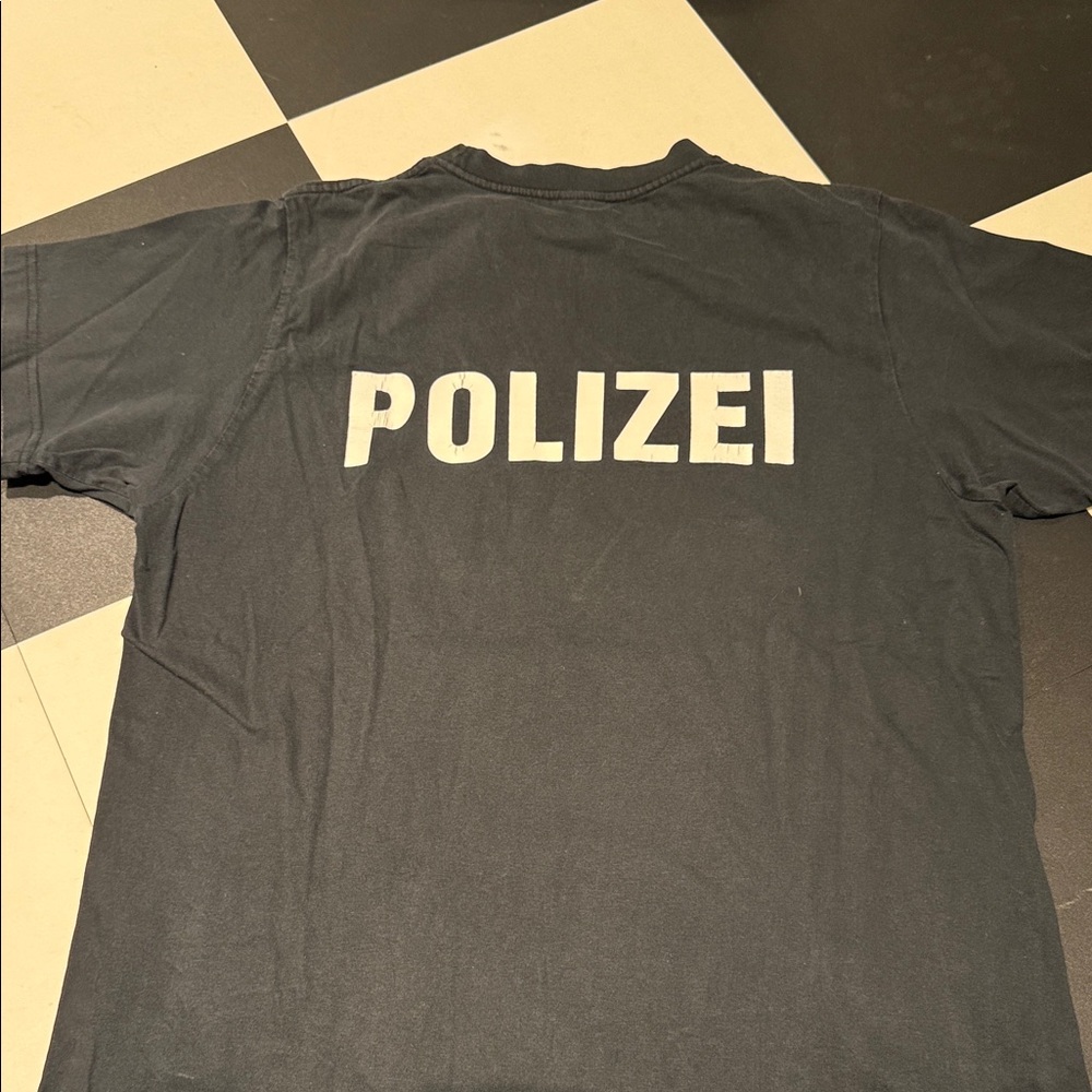 Black Polizei T-Shirt